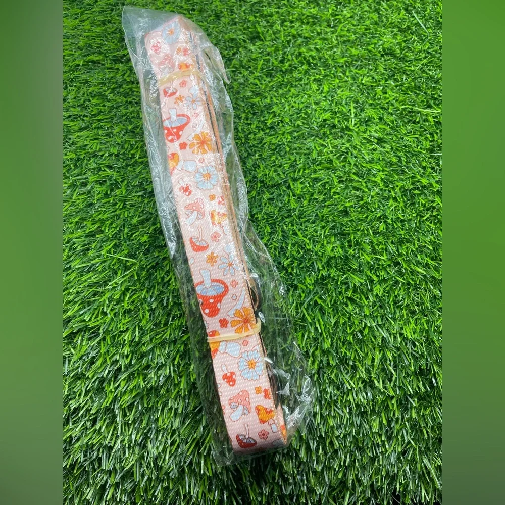 Mushroom Floral Pattern Dog Leash, NWT